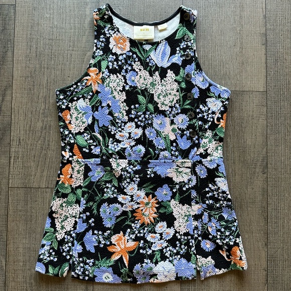 Maeve by anthro floral button tank size S NWOT - Picture 2 of 7